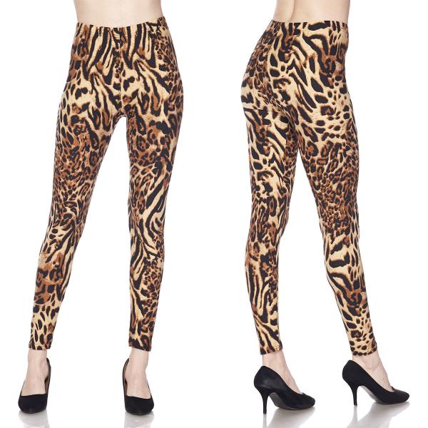 wholesale 1284P - Leggings (Brushed Fiber Prints) J/274P/Plus Size<br> 
Animal Print  - One Size Fits Most