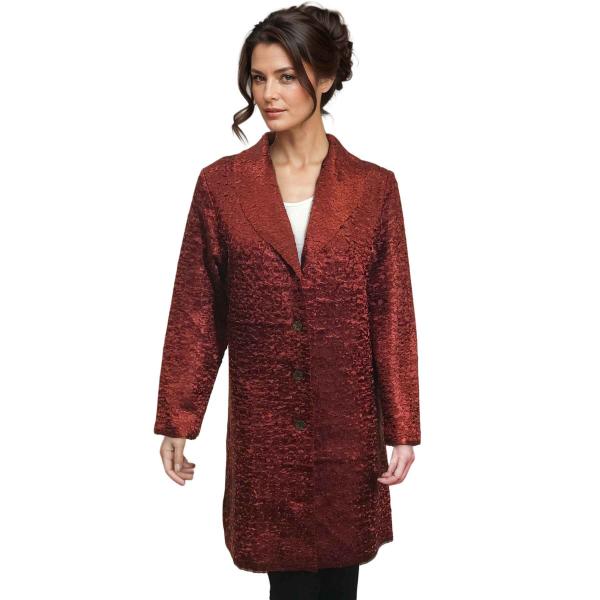 wholesale 1340 - Crushed Satin Car Coat * 1340 - Terra Cotta<br>
Crushed Satin Car Coat - S