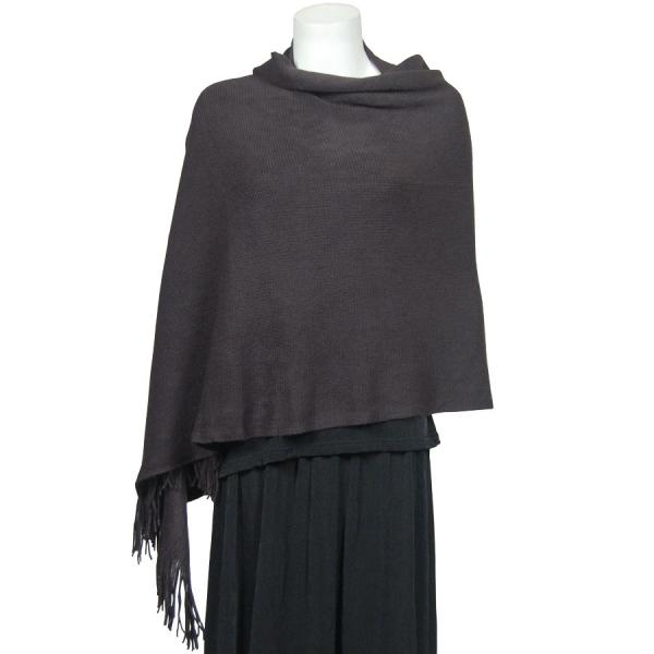 wholesale 0940001 - Shawls - Cashmere Feel  Dark Brown - 