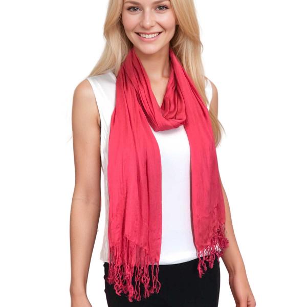 Wholesale 100 - Cotton/Silk Blend Scarves  Watermelon - 