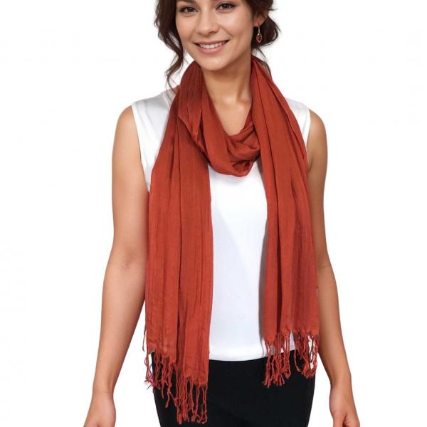 Wholesale 100 - Cotton/Silk Blend Scarves  Cinnamon Stick - 