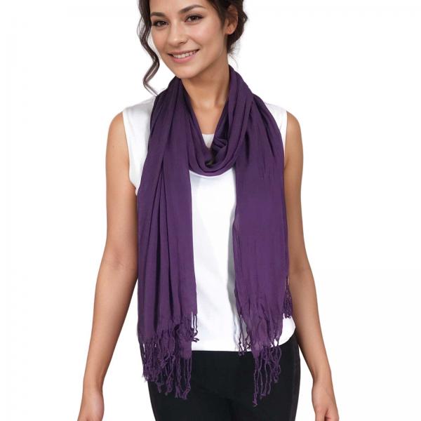 Wholesale 100 - Cotton/Silk Blend Scarves  Grape Compote - 