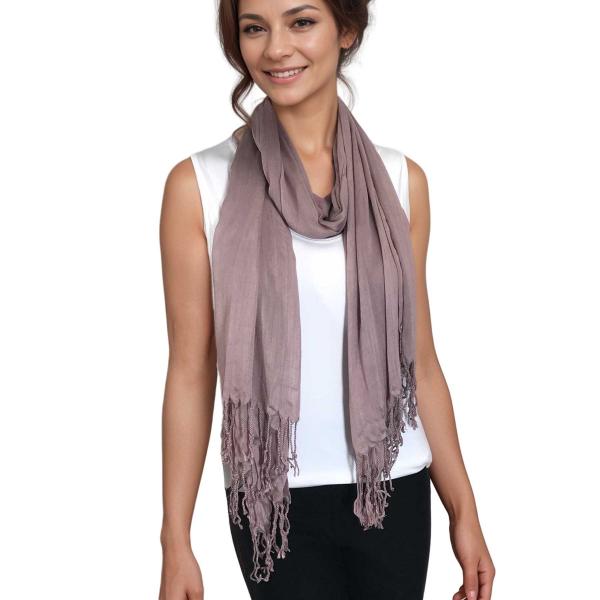 Wholesale 100 - Cotton/Silk Blend Scarves  Ash Violet - 