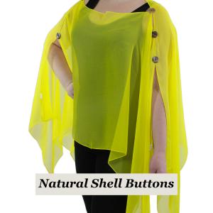 1799 - Silky Six Button Poncho/Cape SYE Shell Buttons <br>Solid Yellow  MB - 