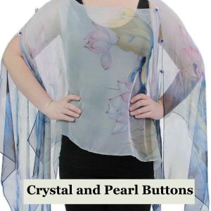 1799 - Silky Six Button Poncho/Cape 130BP Crystal with Pearl <br>Blue-Pink (Lotus)  MB - 