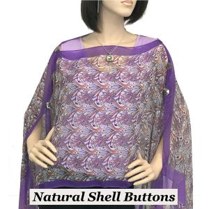 1799 - Silky Six Button Poncho/Cape 012PU - Shell Buttons<br>Purple Mix MB - 