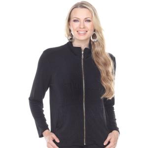 Slinky Travel Zipper Jacket* Black - Plus Size Fits (XL-2X)