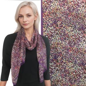 Silky Dress Scarves - 1909 1909 - 121/11 <br> Purple Multi - 