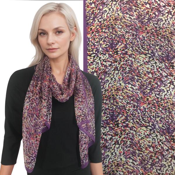 wholesale Silky Dress Scarves - 1909 1909 - 121/11 <br> Purple Multi - 