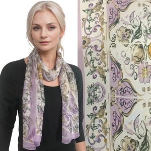 Silky Dress Scarves - 1909 1909 - 127/5 <br>Lavender Victorian - 