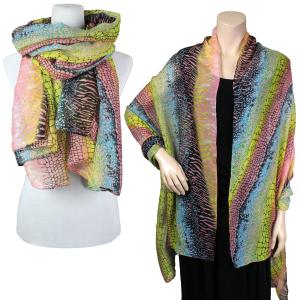 Wholesale 994 - Python Print Shawls 994 - Yellow-Pink<br>
Python Print Shawl - 