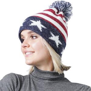 074 Red, White and Blue - US Flag 10289 - USA<BR>
Winter Knit Hat - One Size Fits Most