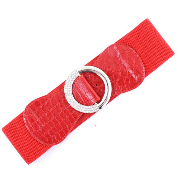 wholesale 2276 Fashion Stretch Belts 8072 - Red - One Size Fits All