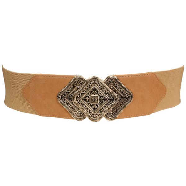 wholesale 2276 Fashion Stretch Belts Y5328 - Camel (MISSING) - One Size Fits All