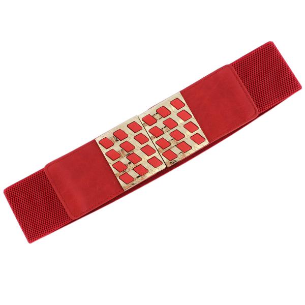 Wholesale 2276 Fashion Stretch Belts Y5510 - Red - One Size Fits (S-L)