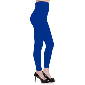 2278 - Fleece and Fur Lined Leggings Solid Royal High Waisted - Fleece Lined Leggings WSJ5 MB - One Size Fits All