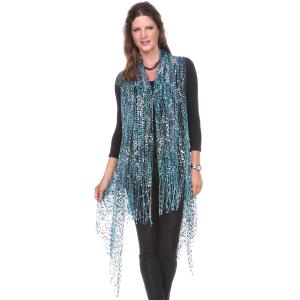 2307 - Confetti Vests with Lurex Sparkle Green-Blue - 