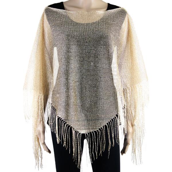 wholesale X016/ X017 - Metallic Mesh Poncho X017 - Gold MB - 