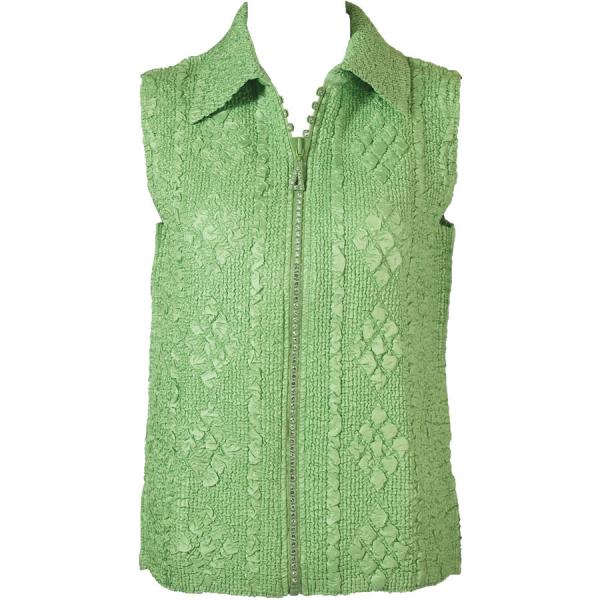 wholesale 2380 - Camp Vests for Spring  Diamond Zipper Vest - Green - One Size Fits  Most