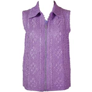 2380 - Camp Vests for Spring  Diamond Zipper Vest - Light Orchid - One Size Fits  Most