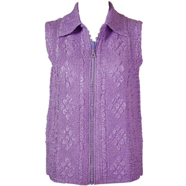 wholesale 2380 - Camp Vests for Spring  Diamond Zipper Vest - Light Orchid - One Size Fits  Most