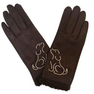 2390 - Touch Screen Smart Gloves 1226 - Brown Dog Silhouette<br>
Touch Screen Smart Gloves - One Size Fits Most