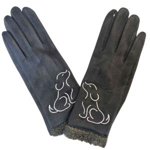 2390 - Touch Screen Smart Gloves 1226 - Grey Dog Silhouette<br>
Touch Screen Smart Gloves - One Size Fits Most