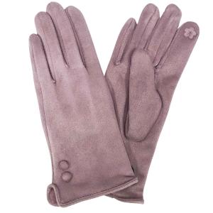 2390 - Touch Screen Smart Gloves SB1 - Light Plum<br>
Two Button Detail - One Size Fits Most