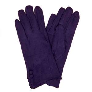 2390 - Touch Screen Smart Gloves SB1 - Dark Plum<br>
Two Button Detail - One Size Fits Most