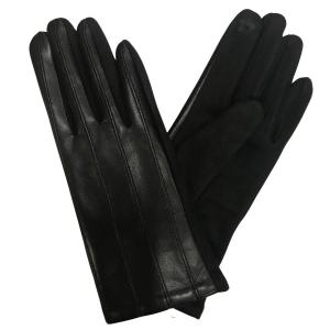 2390 - Touch Screen Smart Gloves 3035 - Black<br>Vegan Leather - One Size Fits Most