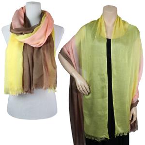 Cotton Feel Shawls  Ombre 979 - Yellow-Brown - 