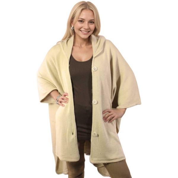 wholesale 8708 - Hoodie Capes  8708 - Beige<br>
Hoodie Cape  - 