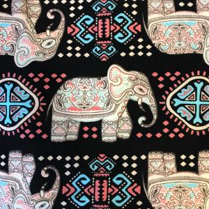 2696 - Brushed Fiber Print Capri Leggings B/001/One Size<br>
Elephant Print MB - One Size Fits Most
