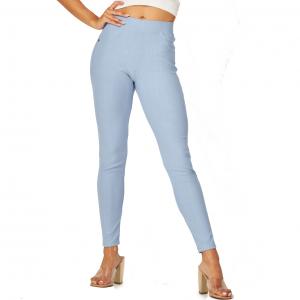 Denim Leggings - Ankle Length w/ Back Pockets J04 Light Denim Blue - Ankle Length J04 - 4-12