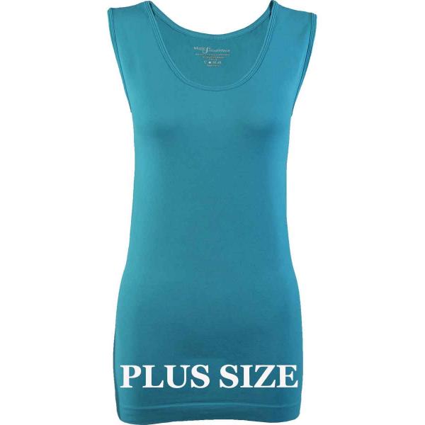 Wholesale 2441  - Magic Tummy Control SmoothWear Capris  Aqua Plus - Slimming Plus Size Fits (L-2X) 
