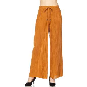 902G - Georgette Pleated Pants Ankle Length - Mustard w/ Drawstring (MB) - One Size Fits All