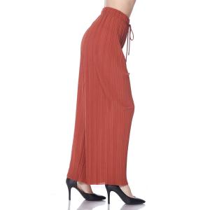 902G - Georgette Pleated Pants Ankle Length - Rust w/ Drawstring (MB) - One Size Fits All