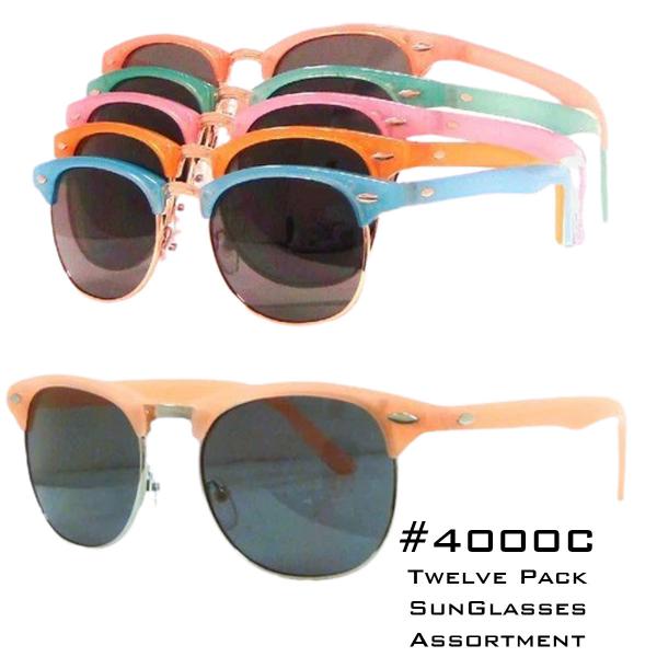 wholesale Hand Painted Reading Glasses Sunglasses #4000C Twelve Pack - 