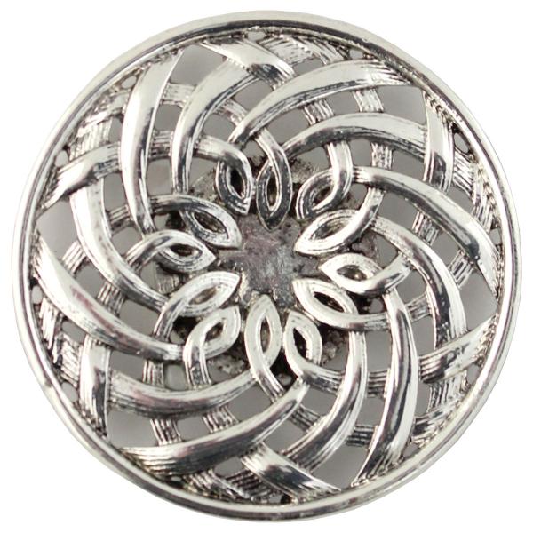 Silver Flower Magnetic Brooch