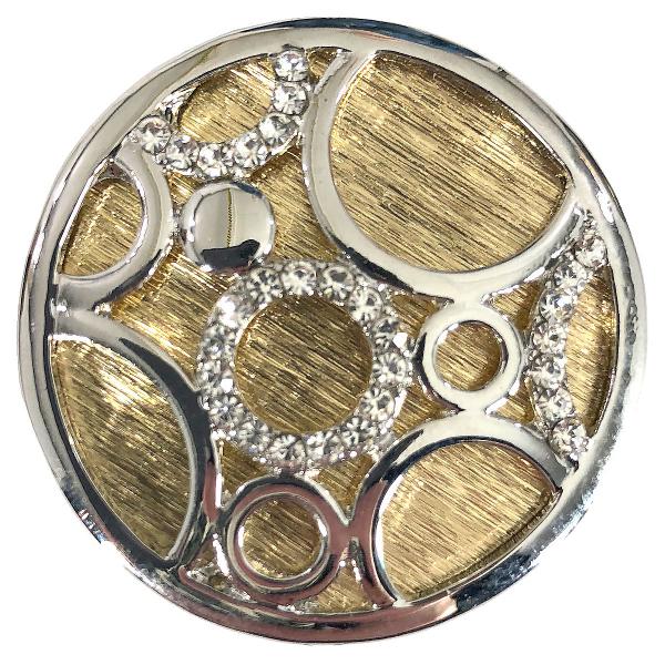 Wholesale 2997 - Artful Design Magnetic Brooches 568 - Silver/Gold Multi Circles - 1.65