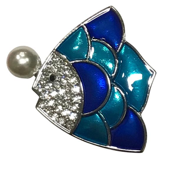 wholesale 2997 - Artful Design Magnetic Brooches 620 Sunfish with Pearl Magnetic Brooch***  MB - 2