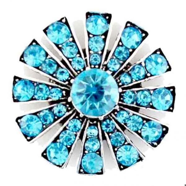 2997 - Artful Design Magnetic Brooches 408AQ - Starburst<br>Aquamarine MB - 1.25