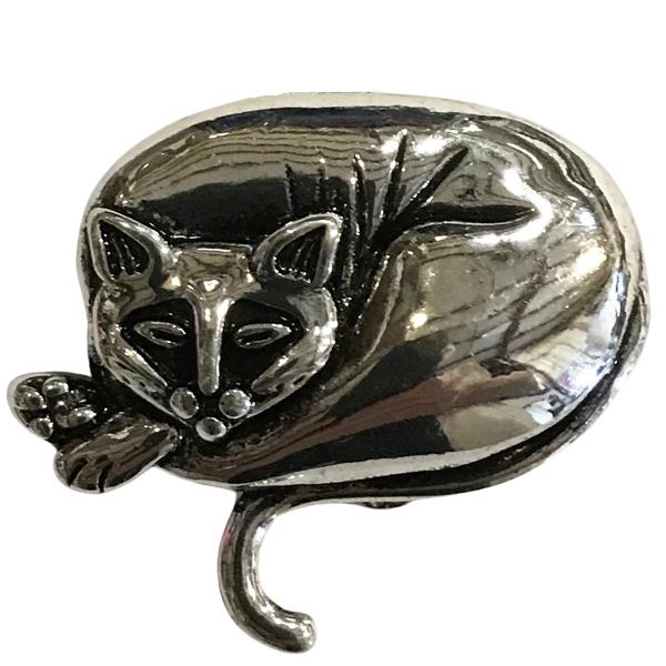 wholesale 2997 - Artful Design Magnetic Brooches 019 Sleepy Kitty
 - 1.25