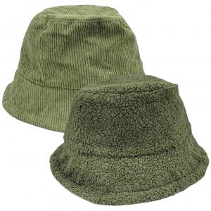 2999 - Fall and Winter Brimmed Hats and Caps 1095 - Olive<br>
Reversible Bucket Hat - One Size Fits Most