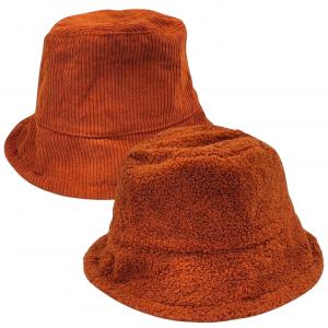Wholesale 2999 - Fall and Winter Brimmed Hats and Caps 1095 - Rust<br>Reversible Bucket Hat - One Size Fits Most