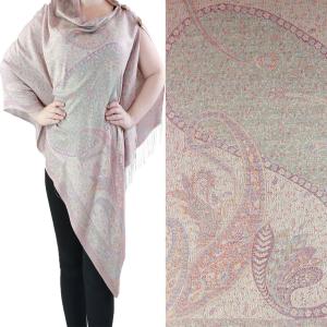 3109 - Pashmina Style Button Shawls (Prints) Large Paisley #04 MB - 