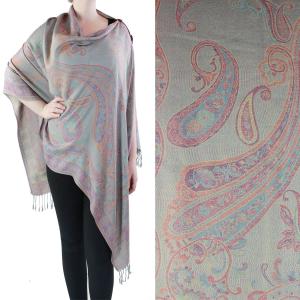 3109 - Pashmina Style Button Shawls (Prints) Paisley #06 - 