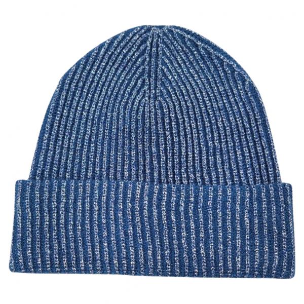 3114 - Winter Knit Hats 1094 - Blue<br>
Metallic Ribbed Beanie - One Size Fits Most