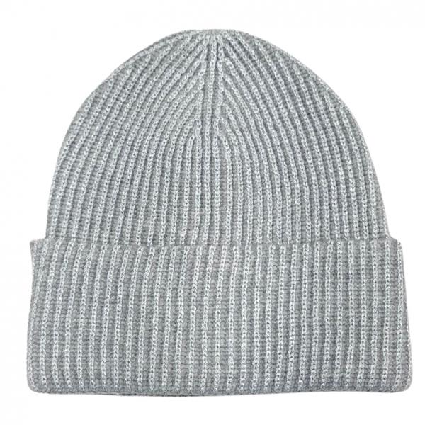 3114 - Winter Knit Hats 1094 - Light Grey<br>
Metallic Ribbed Beanie - One Size Fits Most