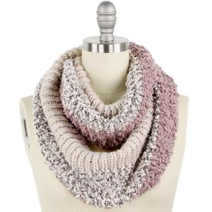 9494 - Color Block w/ Lurex Infinity Beige/Dusty Pink* - 